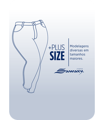 Calça Jeans Sawary Cropped Plus Size - 279370