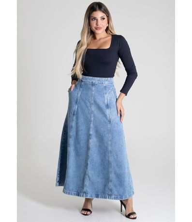 Saia Jeans Sawary Midi - 279661