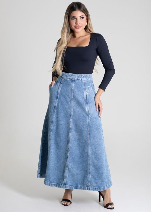 Saia Jeans Sawary Midi - 279661