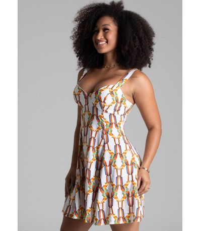 Vestido Curto Sawary Estampado - 279725