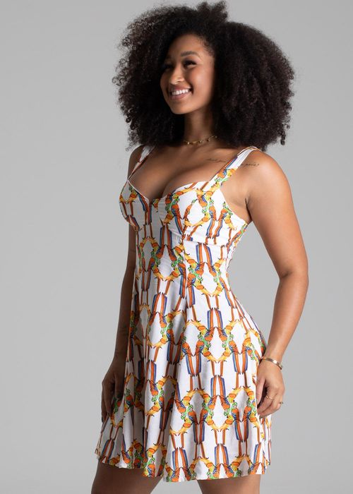 Vestido Curto Sawary Estampado - 279725