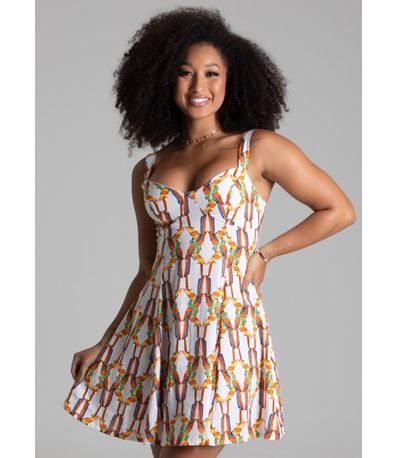 Vestido Curto Sawary Estampado - 279725