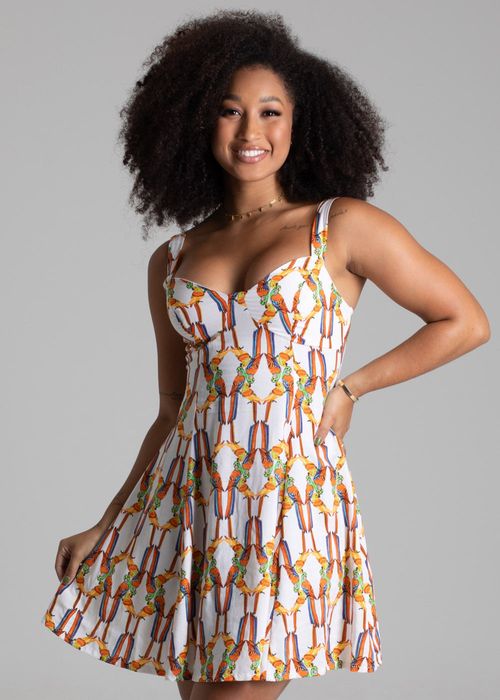Vestido Curto Sawary Estampado - 279725