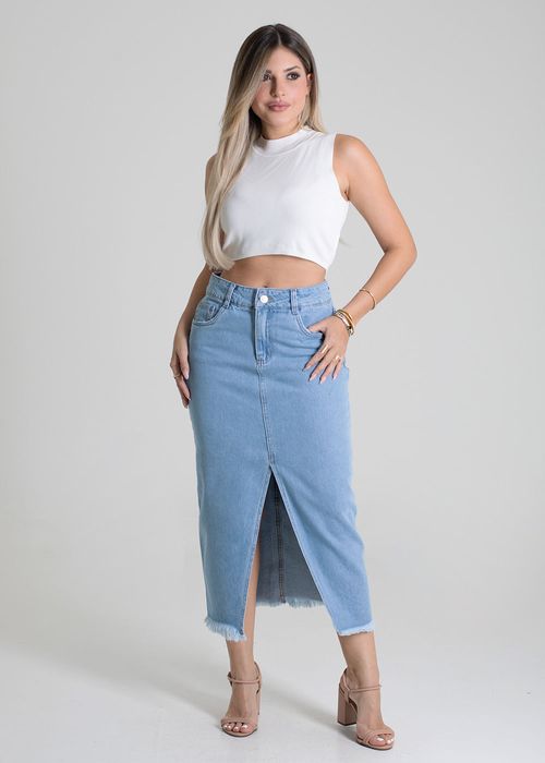 Saia Jeans Sawary Midi - 279941