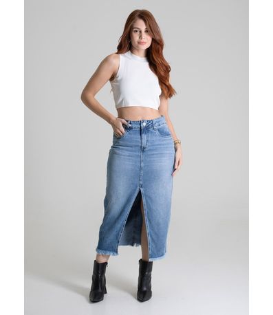 Saia Jeans Sawary Midi - 279944
