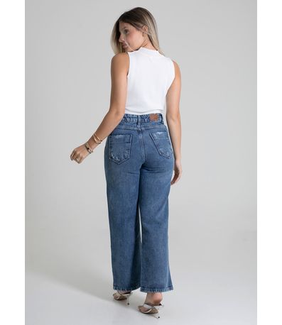Calça Jeans Sawary Wide Leg Petit - 279609