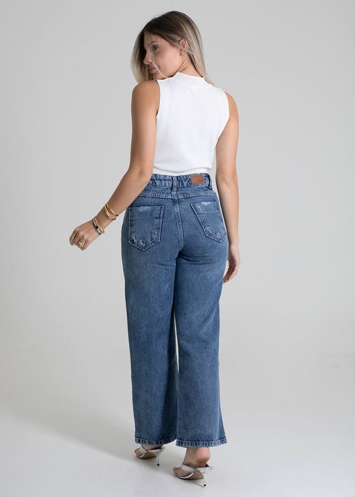 Calça Jeans Sawary Wide Leg Petit - 279609