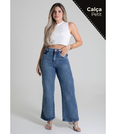 Calça Jeans Sawary Wide Leg Petit - 279609