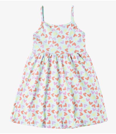 Vestido Infantil Estampado de Alcinha Bju Kids Verde