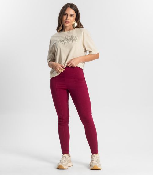 Legging Feminina Em Bengaline Endless Rosa
