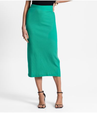Saia Midi De Ribana Feminina Endless Verde