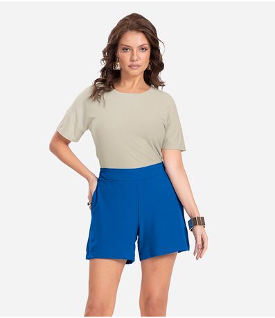 Shorts Feminino Com Bolso Endless Azul