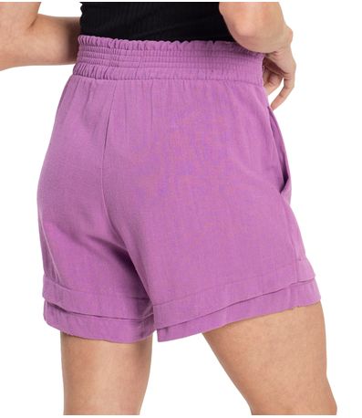 Shorts Feminino Linho Strong Endless Roxo