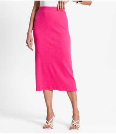 Saia Midi De Ribana Feminina Endless Rosa