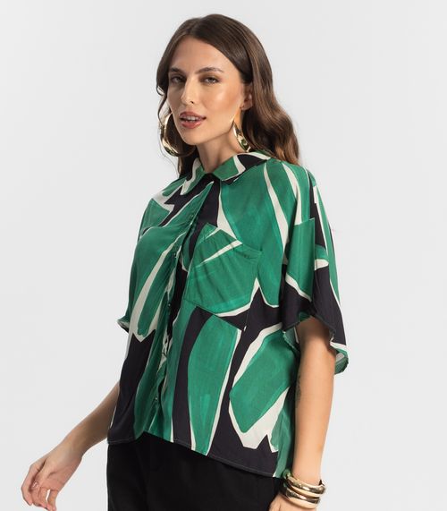 Camisa Feminina Estampada Endless Preto