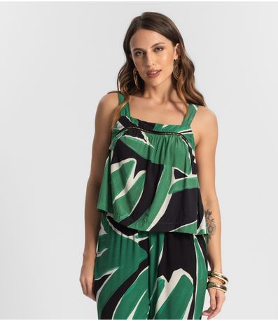 Blusa De Alça Feminina Estampada Endless Preto