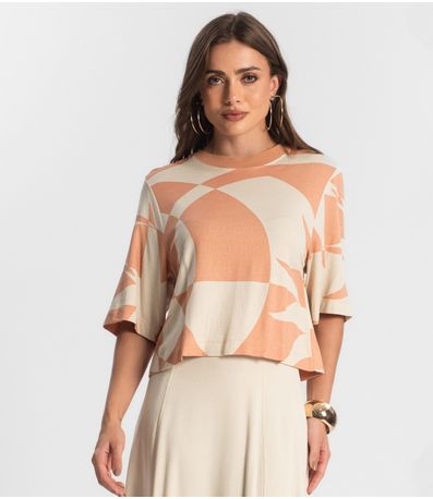 Blusa Feminina Manga Curta Endless Marrom