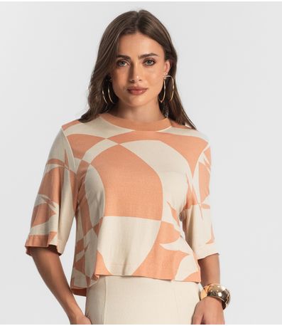 Blusa Feminina Manga Curta Endless Marrom