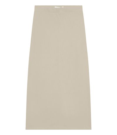 Saia Midi De Ribana Feminina Endless Bege