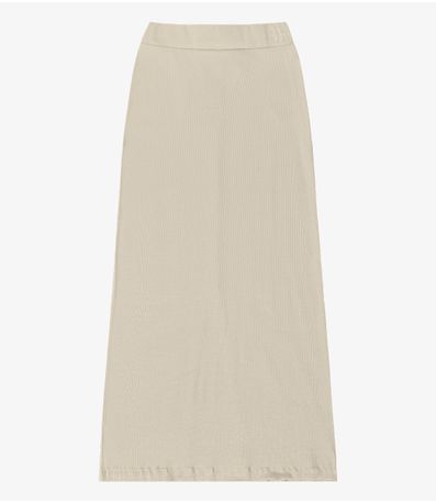 Saia Midi De Ribana Feminina Endless Bege