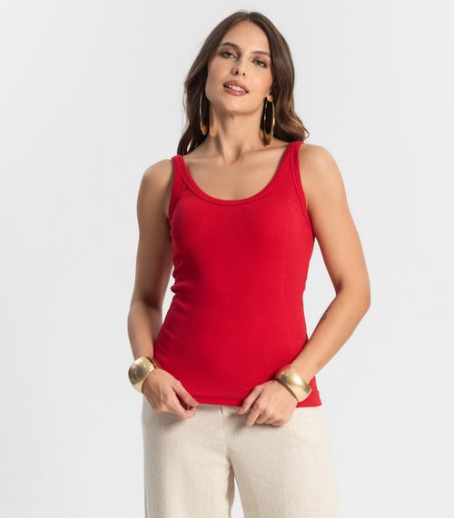 Regata Feminina Em Ribana Endless Vermelho