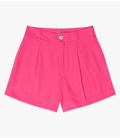 Shorts Feminino Em Linho Endless Rosa