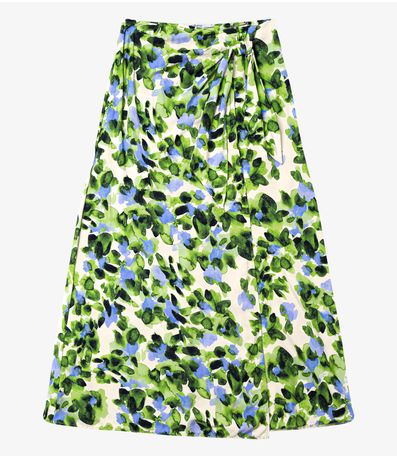 Saia Longa Estampada Endless Verde