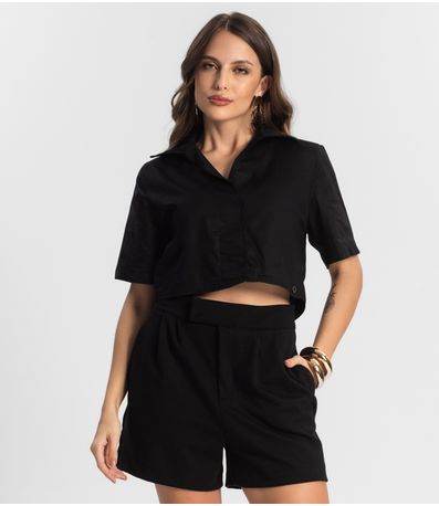 Camisa Cropped Endless Preto