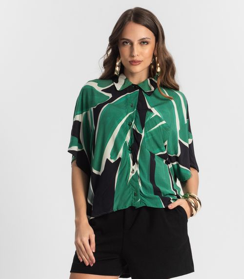 Camisa Feminina Estampada Endless Preto