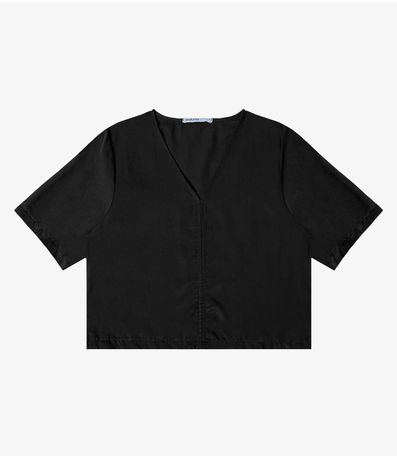 Blusa Feminina Manga Curta Endless Preto