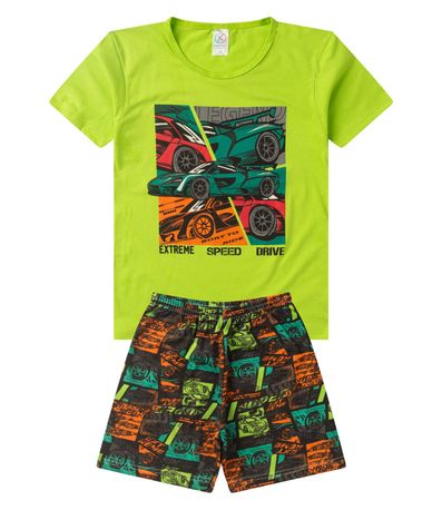 Pijama Juvenil Mascuilno Brilha No Escuro kappes Amarelo