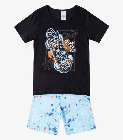 Pijama Infantil Masculino Brilha No Escuro kappes Azul