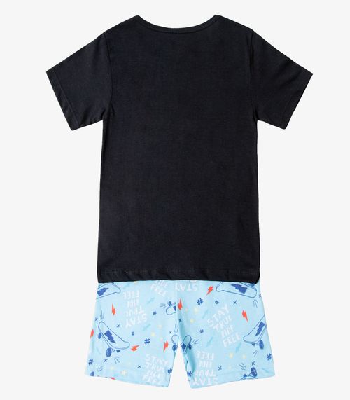 Pijama Infantil Masculino Brilha No Escuro kappes Azul