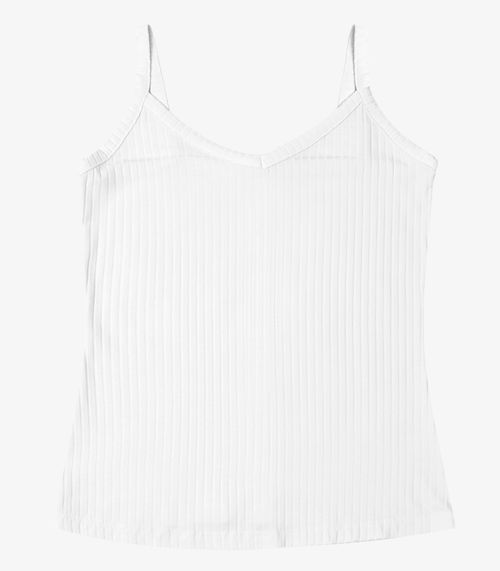 Blusa Básica de Alça Feminina Rovitex Branco
