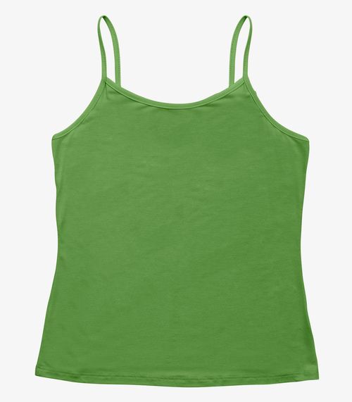 Blusa de Alça Feminina Viscotorcion Básica Rovitex Verde