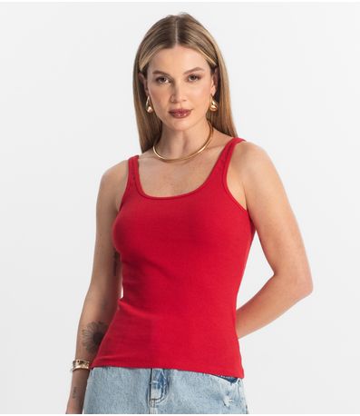 Blusa De Alca Básica Feminina Rovitex Vermelho