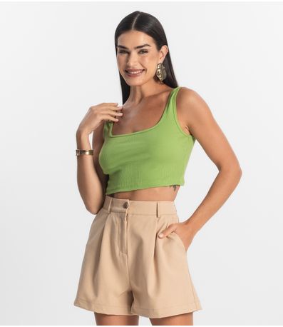 Top Básico Feminino em Ribana Rovitex Verde
