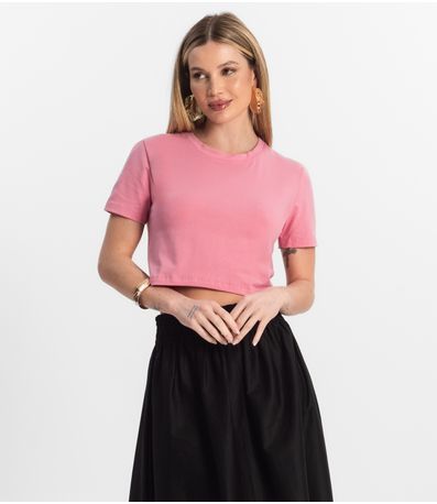 Blusa Básica Feminina Cotton Leve Rovitex Rosa