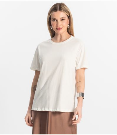 Blusa Básica Feminina Meia Malha Rovitex Bege