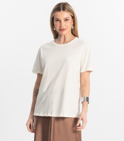 Blusa Básica Feminina Meia Malha Rovitex Bege