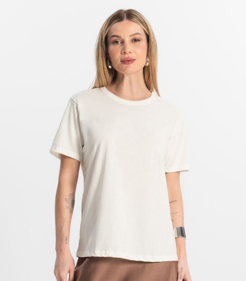 Blusa Básica Feminina Meia Malha Rovitex Bege