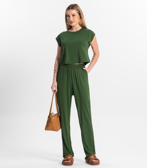 Calça Feminina Em Molecotton Rovitex Verde