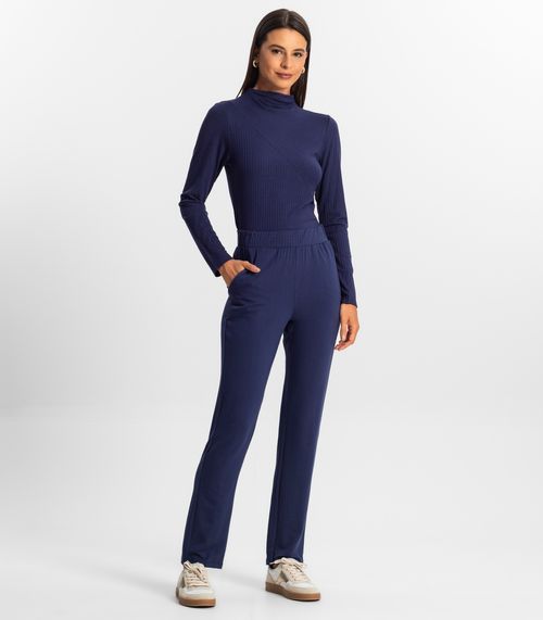 Calça Feminina Em Molecotton Rovitex Azul