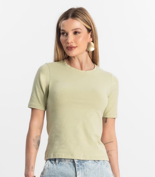 Blusa Básica Feminina Cotton Leve Rovitex Verde
