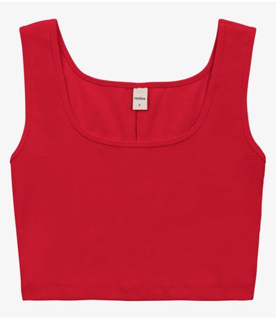 Top Básico Feminino em Ribana Rovitex Vermelho