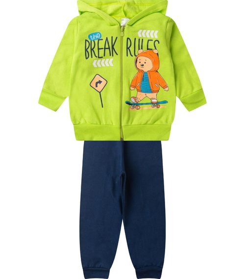 Conjunto De Moletom Infantil Menino Kappes Verde