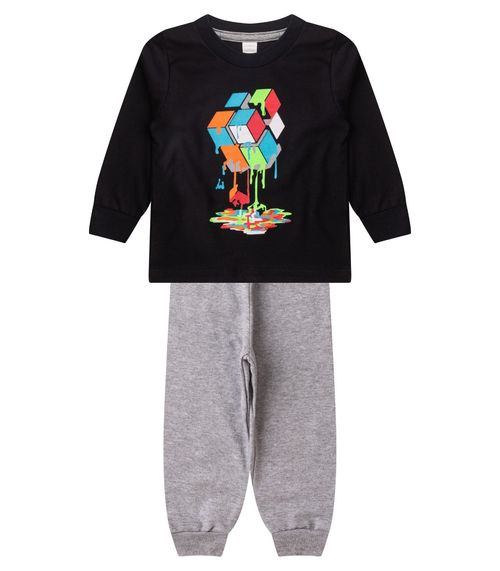 Conjunto Infantil Menino Meia Estação Kappes Preto