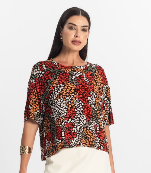 Blusa Feminina Estampada Select Laranja