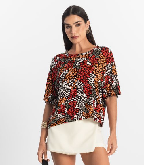 Blusa Feminina Estampada Select Laranja