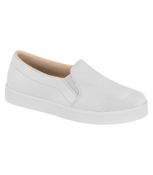 Tênis Feminino Slip On Básico Casual Beira Rio Branco